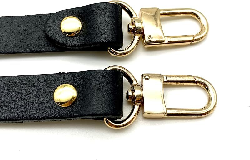 Adjustable Genuine Leather Crossbody Strap, 46 3/8" (118 cm) - Square-Top Push-Gate Hooks
