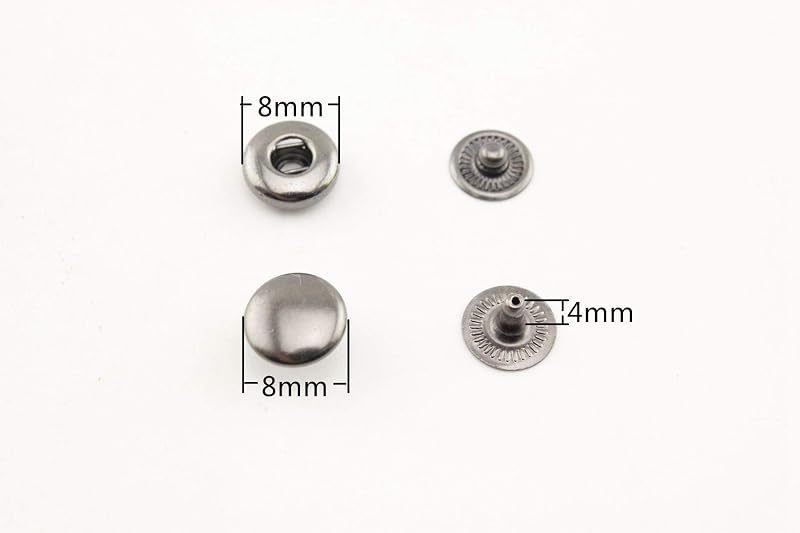Solid Brass snap Fastener Buttons Washable Press Stud for Sewing Leather Craft Clothing - Ring-Spring Snap Button