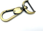 Long Push-Gate Swivel Snap Hook, D-Ring Eye