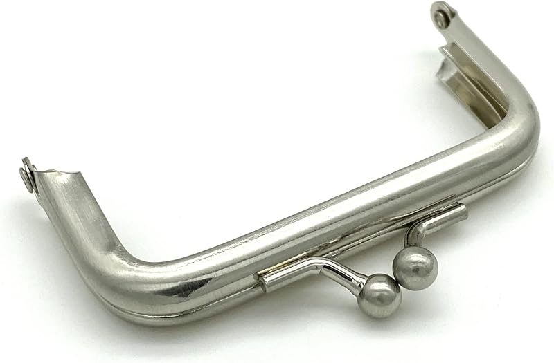 Glue-In Kiss-Lock Purse Frame, 3" x 1 5/8" (7.5 x 4 cm) - 6.5mm Ball Clasp