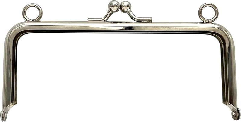 Rectangle Glue-In Kiss-Lock Purse Frame, 4 3/4" x 2" (12 x 5 cm)