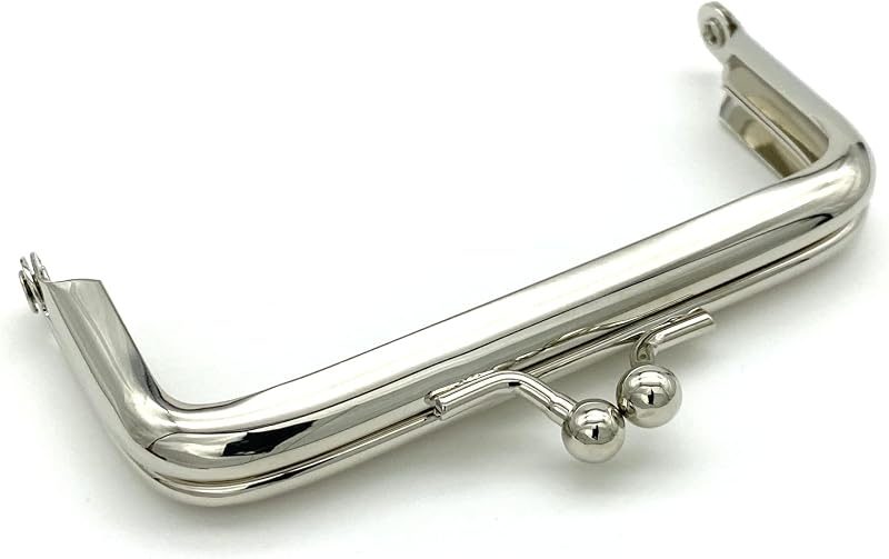 Rectangle Glue-In Kiss-Lock Purse Frame, 3 3/8" x 1 5/8" (8.5 x 4 cm)