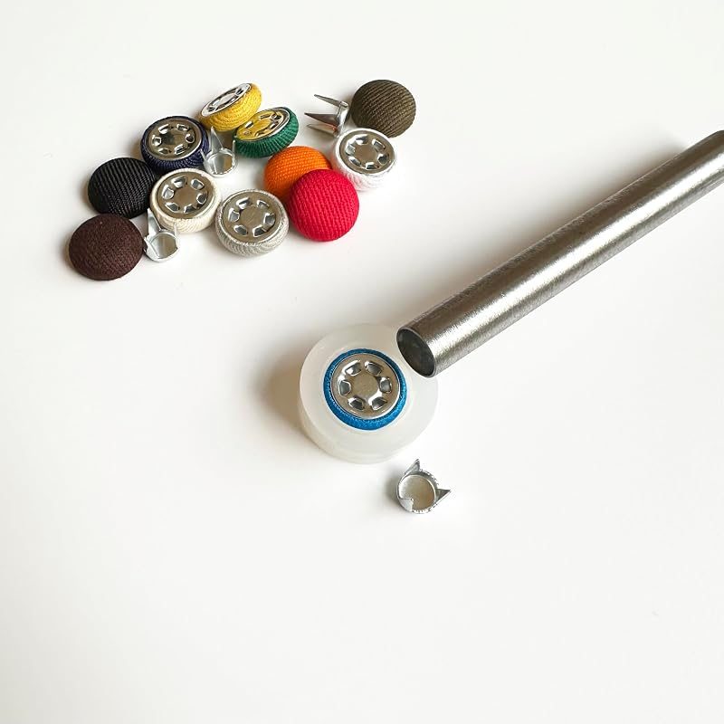 64 Buttons in 12 Color Baseball Cap Hat Button Repair kit with Tools Replacement