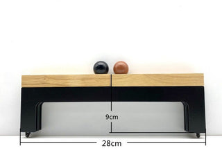 Wood Purse Frame, 11" (28 cm) - Black