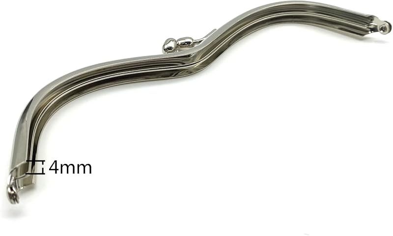 M-Shape Glue-In Kiss-Lock Purse Frame, 7" x 2" (18 x 5 cm)