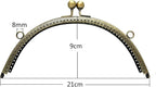 Half-Round Sew-In Kiss-Lock Purse Frame, 8 1/4" x 3 9/16" (21 x 9 cm)