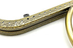 Rectangle Sew-In Kiss-Lock Purse Frame, 8 1/2" x 2 3/4" (21.5 x 7 cm)