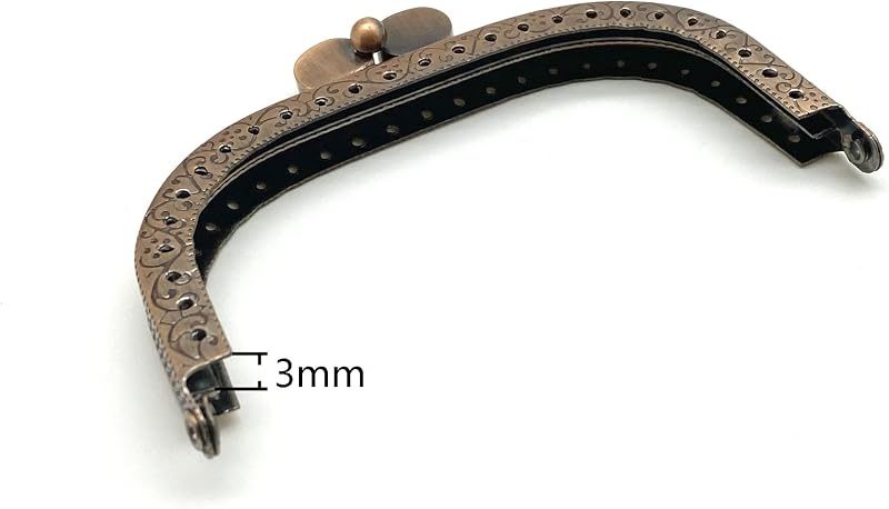 Arch Sew-In Kiss-Lock Purse Frame, 3 1/2" x 1 3/4" (9 x 4.5 cm)