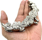 Vintage Embossed Screw-In Kiss-Lock Purse Frame, 5" x 2 3/16" (12.5 x 5.5 cm) - Baroque Scroll