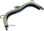 M-Shape Sew-In Kiss-Lock Purse Frame, 4 5/16" x 1 3/4" (11 x 4.5 cm)